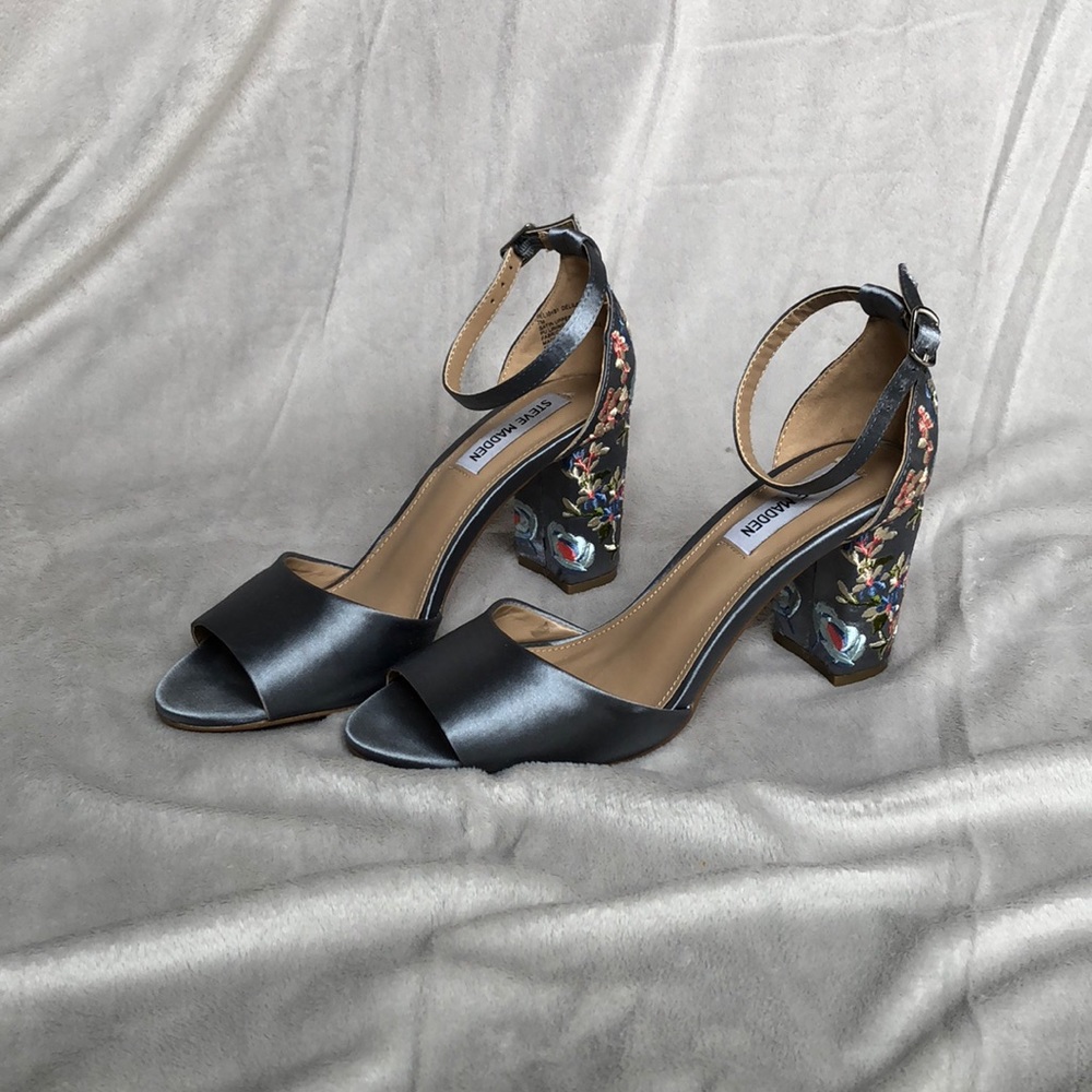 Steve Madden, Silk Embroidered Heels